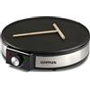 G3 Ferrari G10098 Profi-Crepe Crepiera Inox, 1200 W, Rivestimento antiaderente, Paletta e Spatola in legno, Regolazione Temperatura, Diametro 30 cm, Corpo in Inox