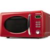 G3 Ferrari G10155 Microonde Vintage Combinato Digitale "Sapormio Vintage", 1150W, 20 Litri, 8 Programmi, Rosso