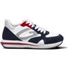 ALBERTO GUARDIANI Sneaker uomo bianca/blu/grigia/rossa in suede