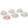 Tognana IR685345566 Set 6 Tazze caffè con Piatto cc80 Medina, Porcellana
