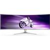 Philips Evnia 8000 49M2C8900/00 Monitor PC 124,2 cm (48.9') 5120 x 1440 Pixel Dual QHD QDOLED Bianco