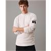 Calvin Klein Jeans Calvin Klein Wov Label Waffle Ls T-Shirt M/L Moonbeam Panna Uomo