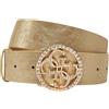 Guess 4G Belt Metallic Gold Cintura Ecopelle Beige Logo Oro
