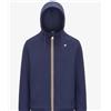 K-Way Rainer Light Spacer Blue Depth Felpa Tech Zip Capp. Uomo