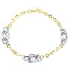 ORO&CO Bracciale design in oro bianco e giallo