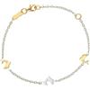 ORO&CO Bracciale bimbo delfini in oro bianco e giallo