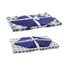 DKD Home Decor Tovaglia e tovaglioli DKD Home Decor blu cotone bianco (25 x 26 x 0,5 cm) (150 x 250 x 0,5 cm) (2 pz)