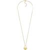 Fossil Collana da donna in acciaio inossidabile, tonalità oro, con chiusura a moschettone e ciondolo a forma di cuore, Oro giunchiglia