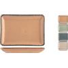 H&H 9000512 Piatto Rettangolare Pearl, Porcellana, Multicolore, 13 x 18 cm