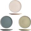 H&H Pearl Set 4 Piatti Frutta, Porcellana, Assortiti, 19cm