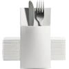 Shobi Tovaglioli portaposate 40x30 cm Tasca effetto stoffa in Pura cellulosa Biodegradabile e Compostabile (Bianco, 50)