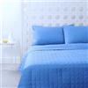 Bassetti Copriletto Trapuntato Primaverile Matrimoniale in puro cotone 260x260cm Colore Azzurro