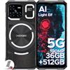 DOOGEE Blade GT Ultra 2025 Rugged Smartphone 5G, 36GB RAM + 512GB ROM, MediaTek 4nm 7300, Effetto luce LED,100MP+32MP, 6.72 FHD+120Hz Telefono Indistruttibile, Android 14/NFC/WiFi6/Face ID/BT5.2/OTG