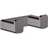 hansgrohe AddStoris - Gancio doppio per asciugamani, portasciugamani, gancio per accappatoio, fissaggio nascosto, accessori bagno, cromo nero spazzolato, 41755340