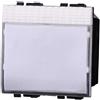 Ettroit Pulsante portanome 2 moduli bianco compatibile anche con BTicino Livinglight