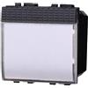 Ettroit Pulsante portanome 2 moduli nero compatibile anche con BTicino Livinglight