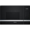 SIEMENS Microonde ad Incasso, Serie iQ500, h 38 cm, Capacità 25 Lt, Acciaio Inox + Vetro Nero - BF555LMS0