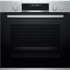 BOSCH Forno Multifunzione con Vapore, Serie 6, Capacità 71 Lt, Classe Energetica A, Acciaio Inox + Vetro Nero - HRG5785S6