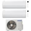 Samsung Climatizzatore Samsung Dual Split Inverter WindFree Avant S2 9000+9000 BTU, AJ040TXJ2KG, Wi-Fi Integrato