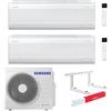 Samsung Climatizzatore Samsung Windfree Avant S2 Wi-fi Dual split inverter 12000+18000 btu gas R32 (U.E. AJ068TXJ3KG/EU) + OMAGGIO