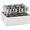 COMAS Set 12 barattoli sale / pepe Paris vetro e acciaio inox (minimo 12 pezzi)