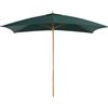 Outsunny Ombrellone da Giardino 2x2.95x2.55m, Parasole Impermeabile in Legno, Protezione UV, Facile Apertura, Verde|Aosom