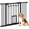 PawHut Cancellino per Cani taglia Piccola e Media con Chiusura Automatica, in Acciaio e PA, 74-100x76 cm, Nero