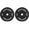 SPORTNOW Set 2 Dischi Pesi da 10kg in Gomma con Foro da 2/5 cm per Manubri e Bilancieri, Nero