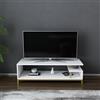 Hanah Home Supporto per TV, melammina, Oro Bianco, Taglia Unica