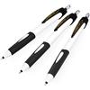 uni-ball Power Tank SN-220 - Penna a sfera retrattile, 1,0 mm, fusto bianco, inchiostro nero, confezione da 3