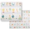 KiddyMoon Tappetino Da Gioco Per Bambini Tappeto Gattonamento In Schiuma Reversibile Pieghevole Tappeto Neonato Impermeabile Con Motivi Educativi Per Interni Ed Esterni 180X200x1cm, Arancione-Circo