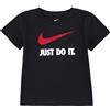 Nike Maglietta a Maniche Corte per Bambini NKB Swoosh Nero