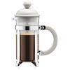 Bodum - Caffettiera - Caffettiera a pistone tazze, Vetro, Bianco, 0.35 L