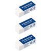Staedtler - Set di 3 gomme plastica Marzo Plastic Mini Bianco
