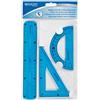 Westcott E-10301 00 Set di righelli flessibili, 3 pezzi, plastica, assortimento di 3 colori