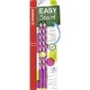 STABILO EASYgraph - Matita Ergonomica triangolare - per Mancini - Rosa - Pack da 2 - Gradazione HB