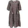 GURU SHOP Abito estivo stampato, in cotone, da donna, in cotone, Nero , 42