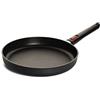 Woll Eco Lite - Padella piatta induttiva, diametro 28 cm, altezza 5 cm, con manico rimovibile, adatta per tutti i piani cottura, 100% alluminio riciclato, resistente al forno, colore: Nero