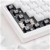 mintcaps 135Keys - Keycap con profilo MDA traslucido in cristallo bianco, lucentezza personalizzata attraverso tastiere keycaps per interruttori meccanici Cherry Gateron MX 60%65%75%80%95%100% Cherry