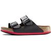 BirkenstockArizona Birko-Flor - Ciabatte unisex adulto, Nero (Noir (black Ls Black/red)), 41