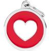 My Family Medaglietta Cerchio Rosso con Cuore