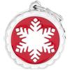 My Family Medaglietta Cerchio Rosso con Fiocco di Neve