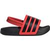 ADIDAS ADILETTE ESTRAP I NERO/ROSSO