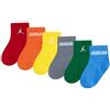 JORDAN SWOOSH 6PK INFANT ANKLE SOCK multicolore (695)