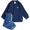 ADIDAS DEMIN CREW SET Blu