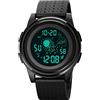 Forrader Orologio sportivo digitale da uomo, impermeabile fino a 5 atm, conto alla rovescia con doppio fuso orario, cronometro, luce LED, modalità sveglia, orologio da polso per uomo e donna,