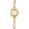 OIDEA Orologio da polso da donna con diamanti sintetici, quadrante quadrato, analogico, al quarzo, cinturino staccabile, casual, regalo per San Valentino, Oro pieno di diamanti