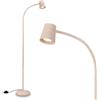 Briloner - Lampada da terra con interruttore a pedale, orientabile, GU10, max. 9W, piantana, lampada da terra, lampada da pavimento salotto, lampada da terra ad arco, 21x127,5 cm, beige