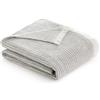 Todocama - Coperta in cotone extra morbida con motivo GOFRE, copriletto multiuso quattro stagioni per divano, letto, federa decorativa e coperta in pile, (grigio scuro, 120 x 180 cm).
