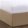 Bed Maker's - Mantovana giroletto avvolgente, stile classico, tessuto resistente alle pieghe a bassa manutenzione, tradizionale altezza di 35,5 cm, matrimoniale, color moca